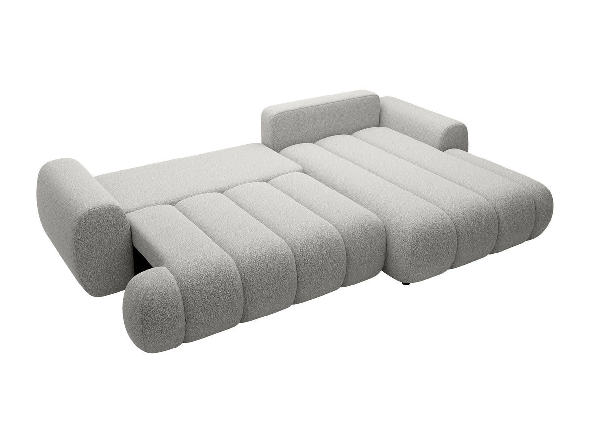 Canapé nuage d'angle droit convertible gris clair - FRIDORA