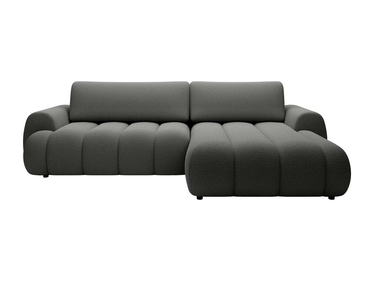 Canapé nuage d'angle droit convertible gris - FRIDORA