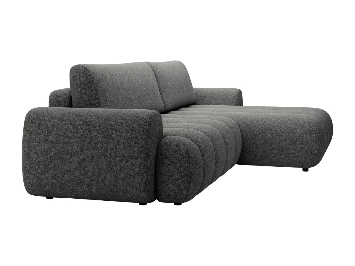 Canapé nuage d'angle droit convertible gris - FRIDORA