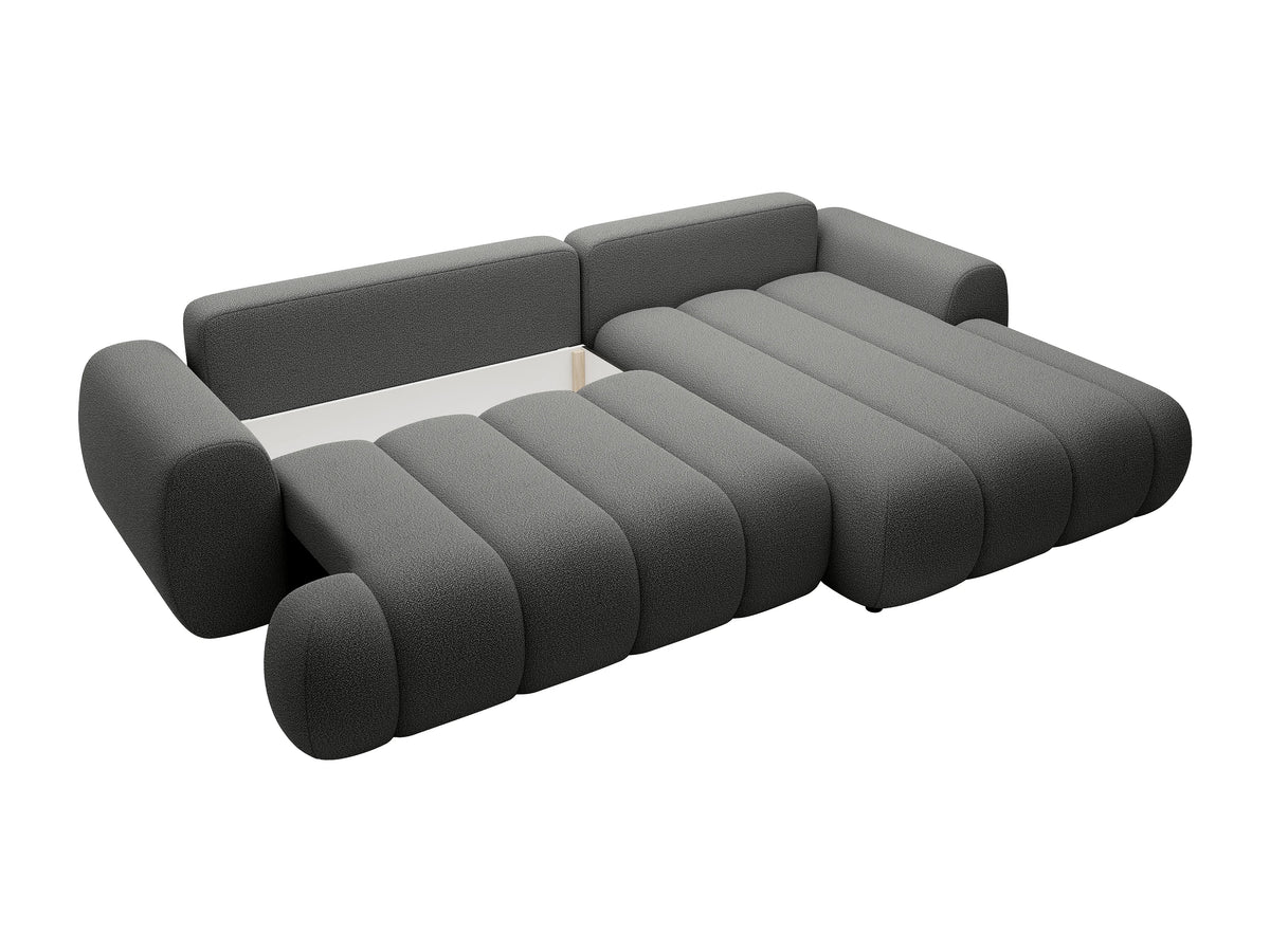 Canapé nuage d'angle droit convertible gris - FRIDORA