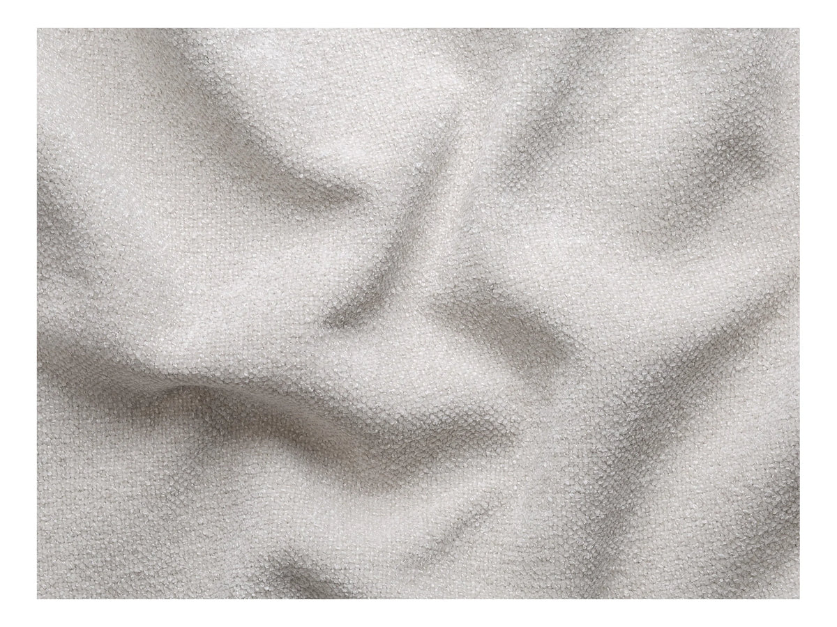 Canapé nuage d'angle droit en tissu chenille beige - CALESO