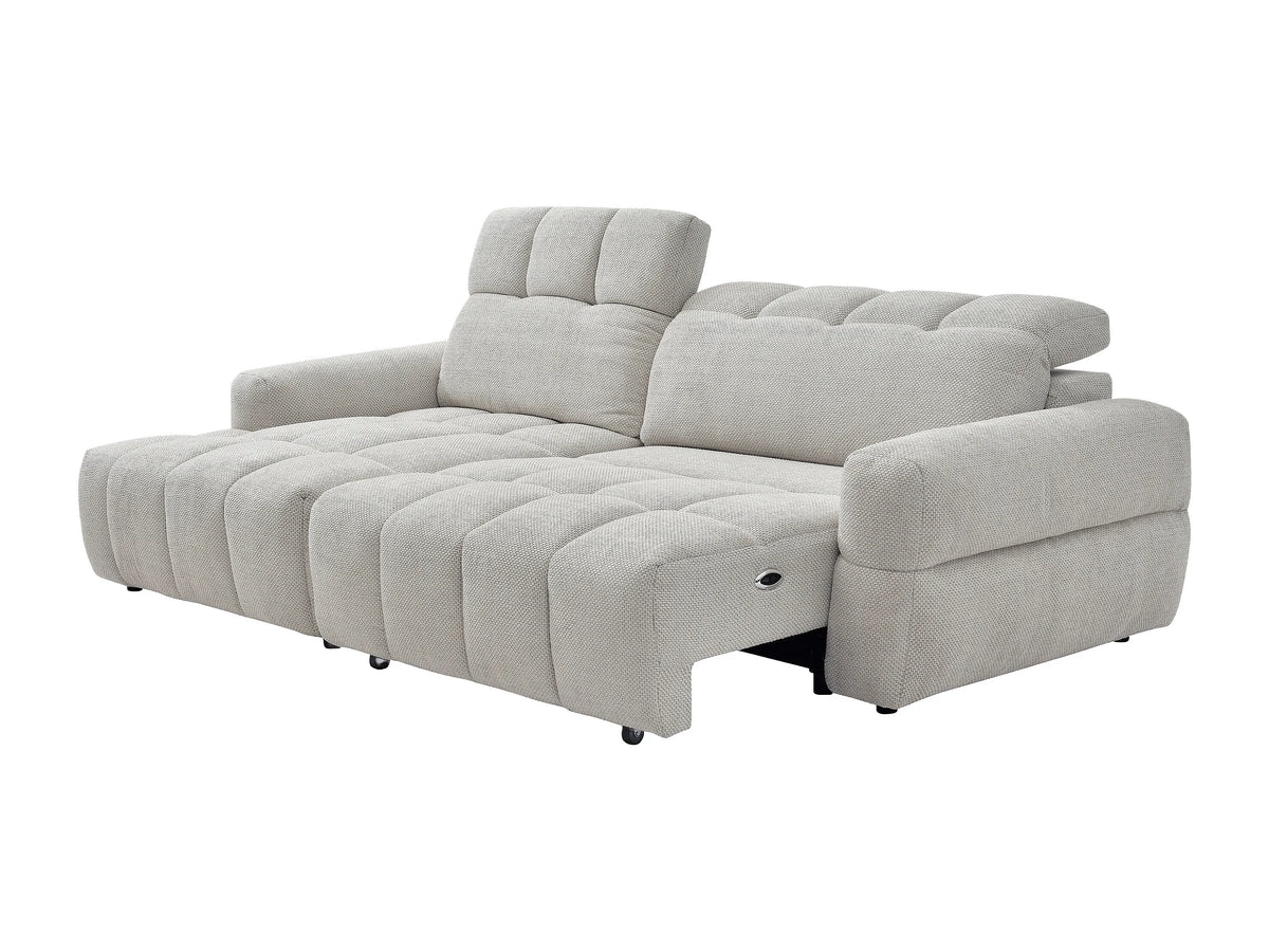 Canapé nuage d'angle gauche relax en tissu beige - CARIALA