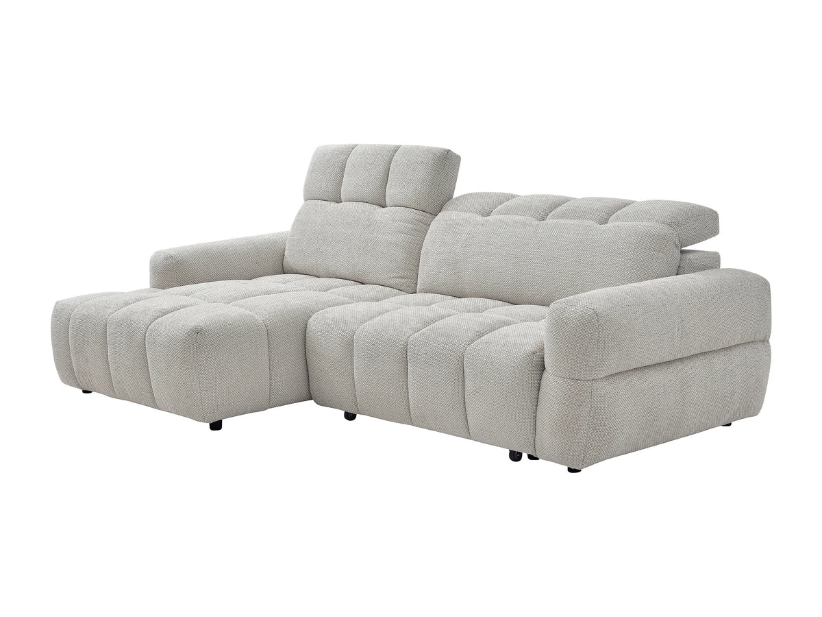 Canapé nuage d'angle gauche relax en tissu beige - CARIALA