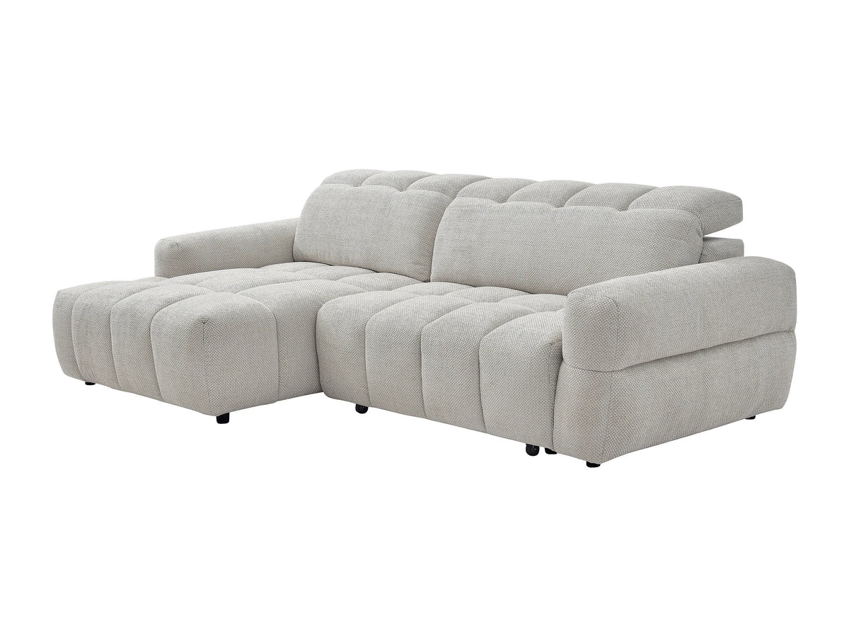 Canapé nuage d'angle gauche relax en tissu beige - CARIALA