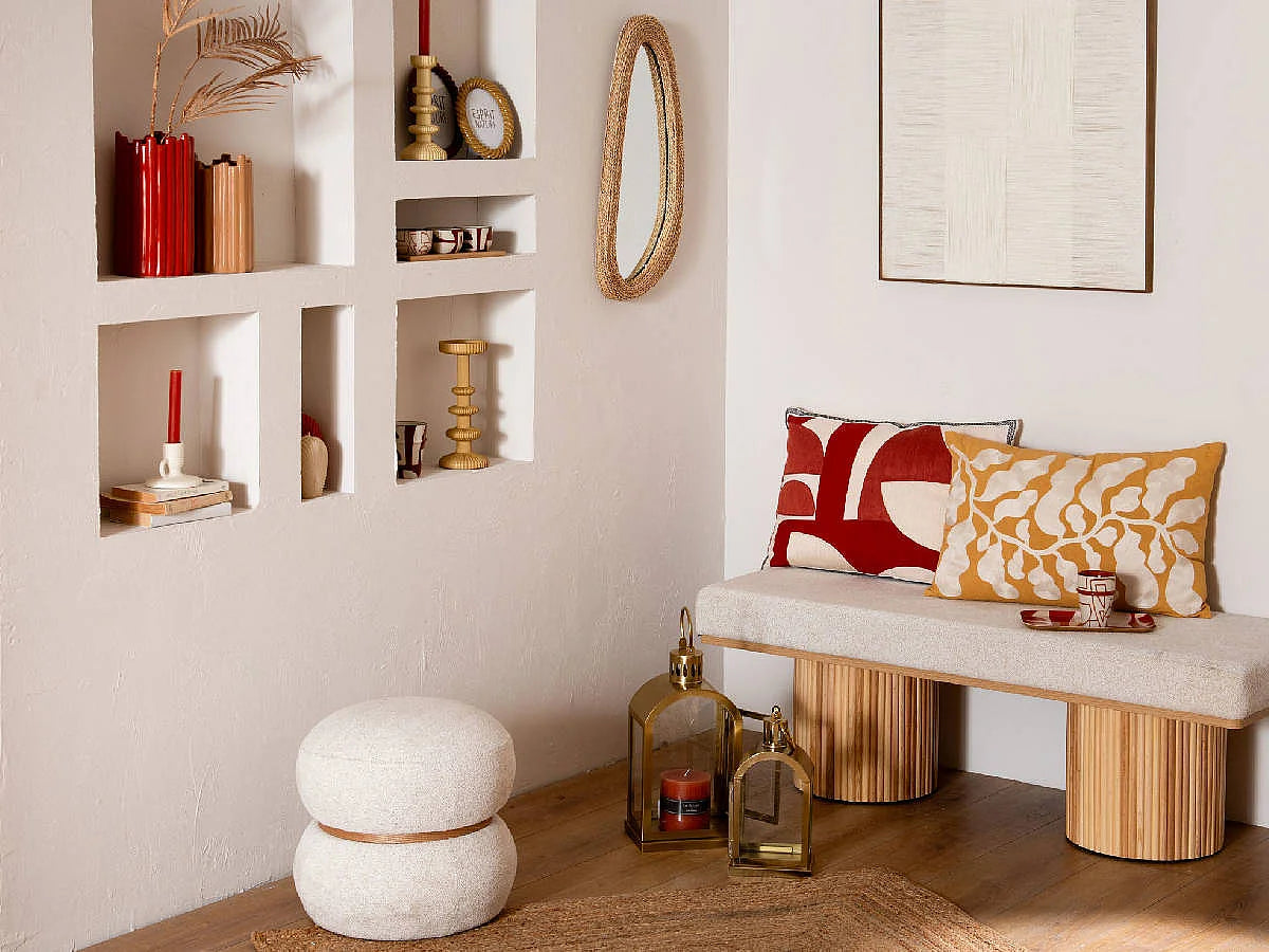 Pouf nuage petit modèle beige - AMADEUS