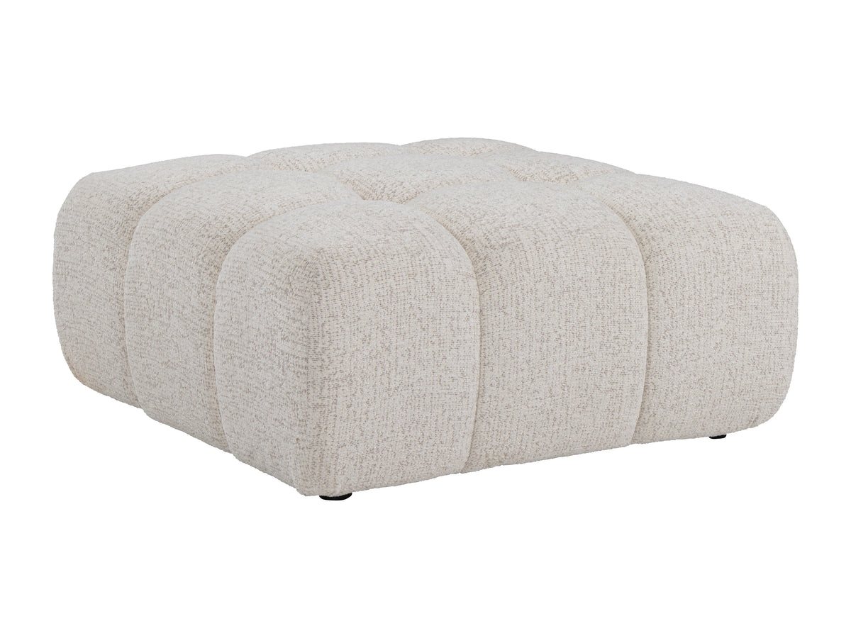 Pouf nuage chiné matelassé beige - FACIVIL