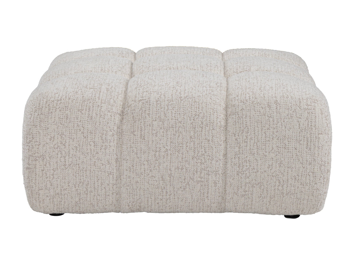 Pouf nuage chiné matelassé beige - FACIVIL