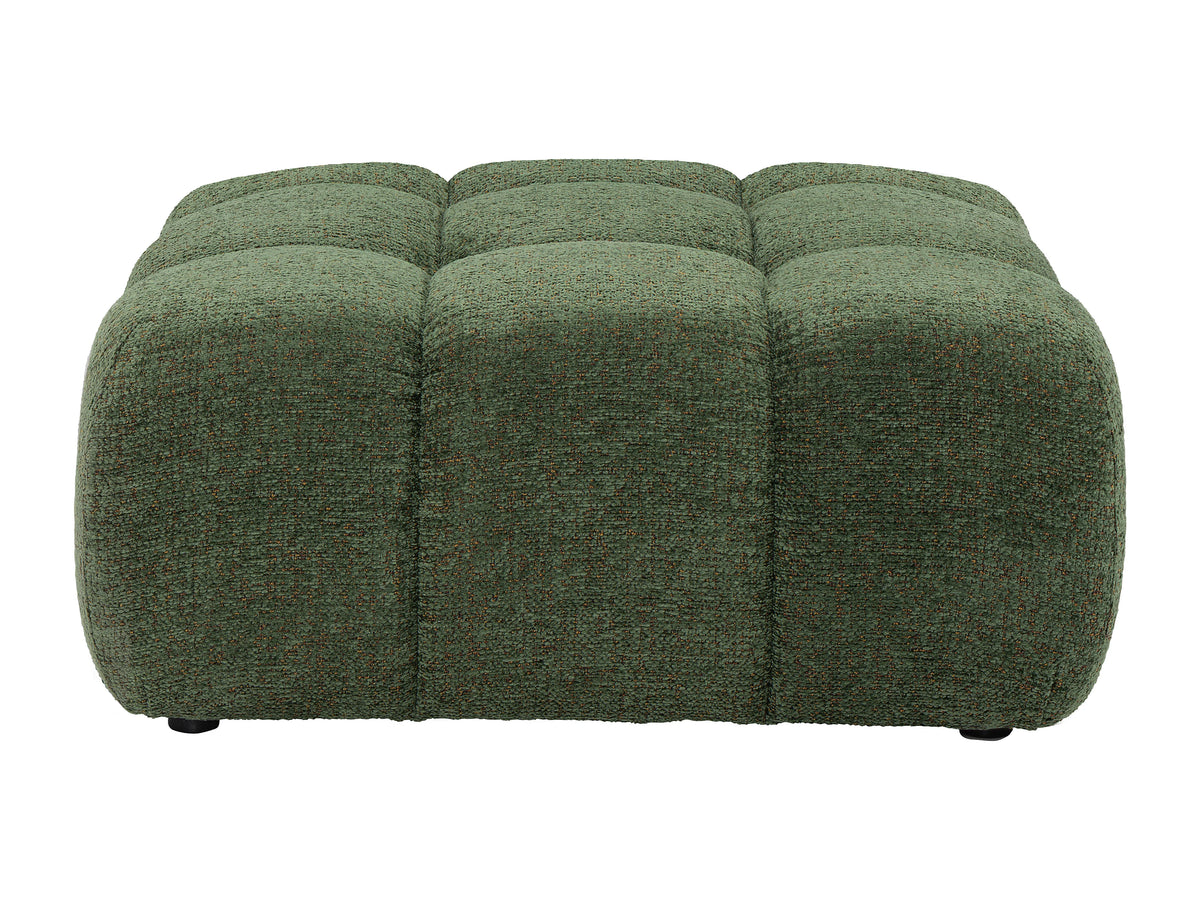 Pouf nuage chiné matelassé vert - FACIVIL