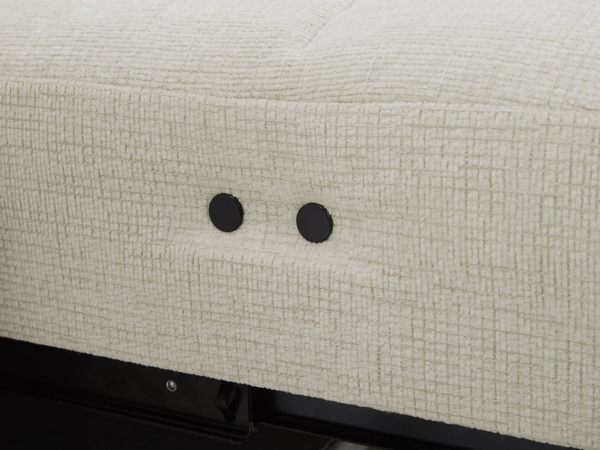 Canapé nuage d'angle relax en tissu chenille beige - VIKONO