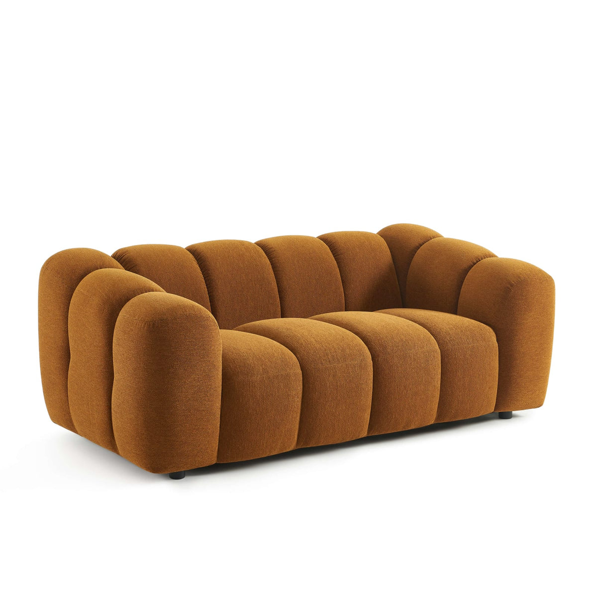 Canapé nuage 2 places en tissu tweed bronze - SUNNY