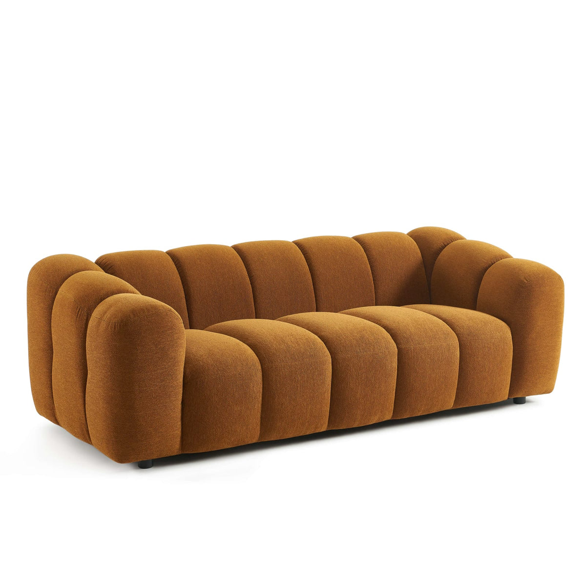Canapé nuage 3 places en tissu tweed bronze - SUNNY