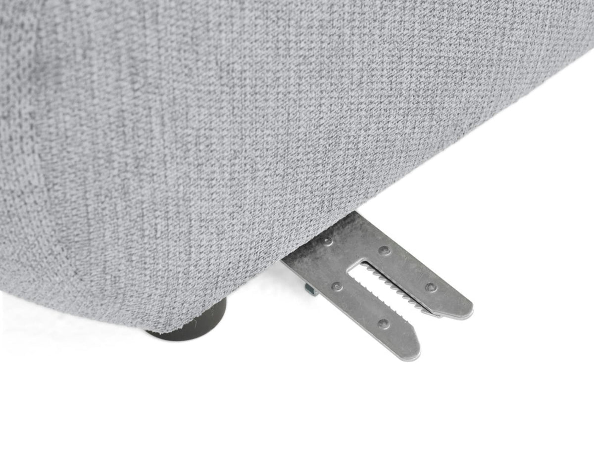 Canapé nuage modulable 7 places angle droit en tissu texturé gris - DEBBIE