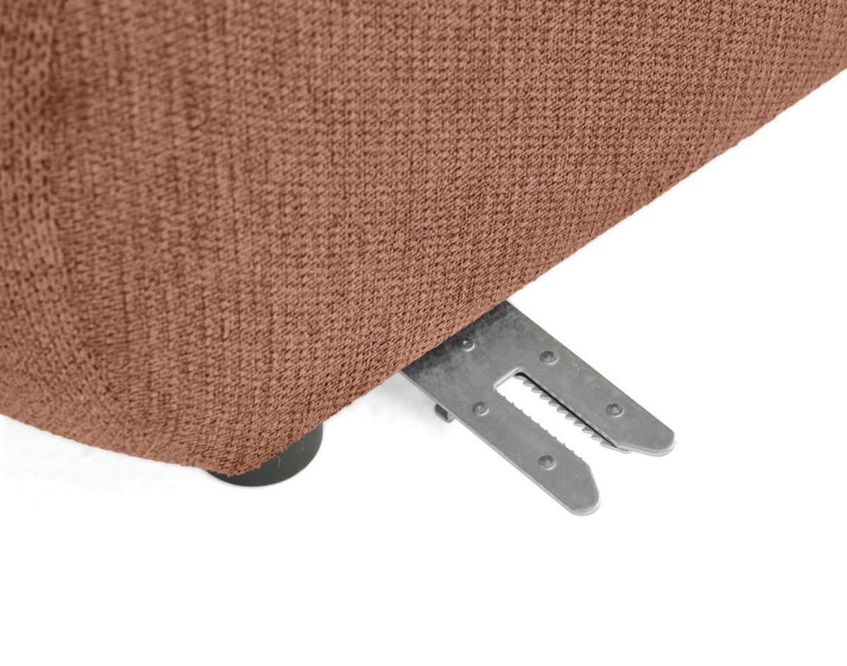 Canapé nuage modulable 7 places angle droit terracotta - DEBBIE