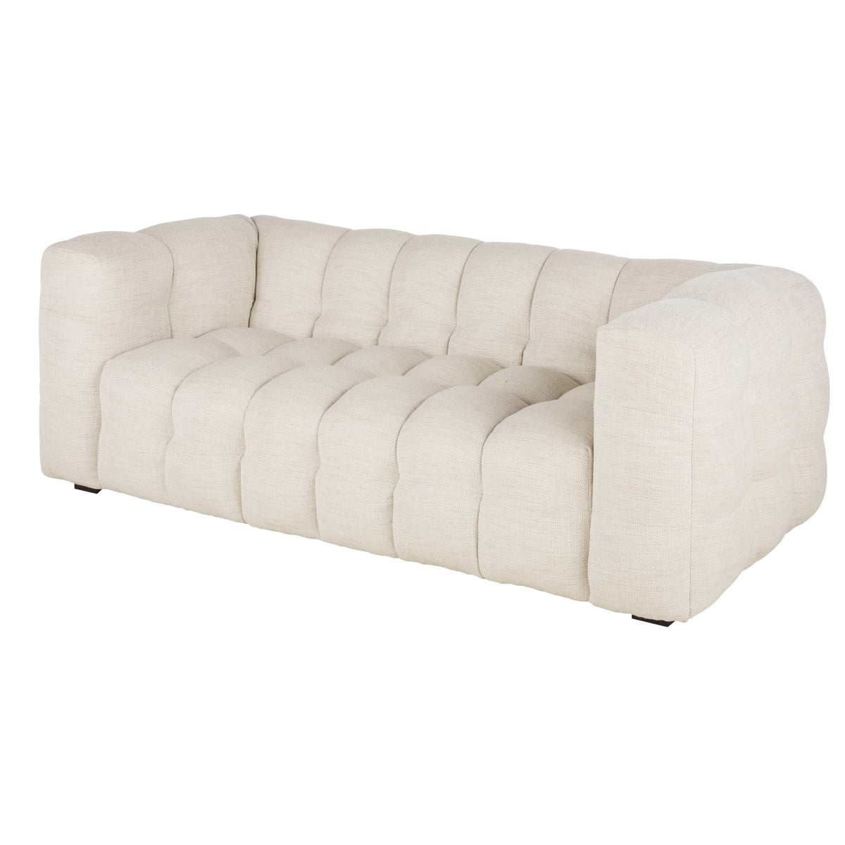 Canapé nuage 2 places en tissu beige sable - LILO