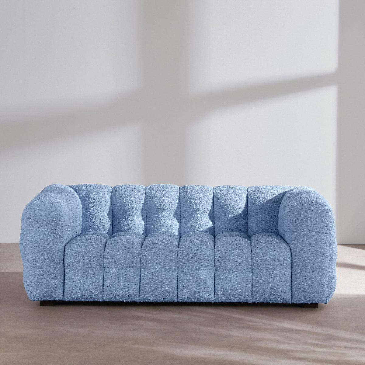 Canapé nuage 2 places velours bleu azur - LILO