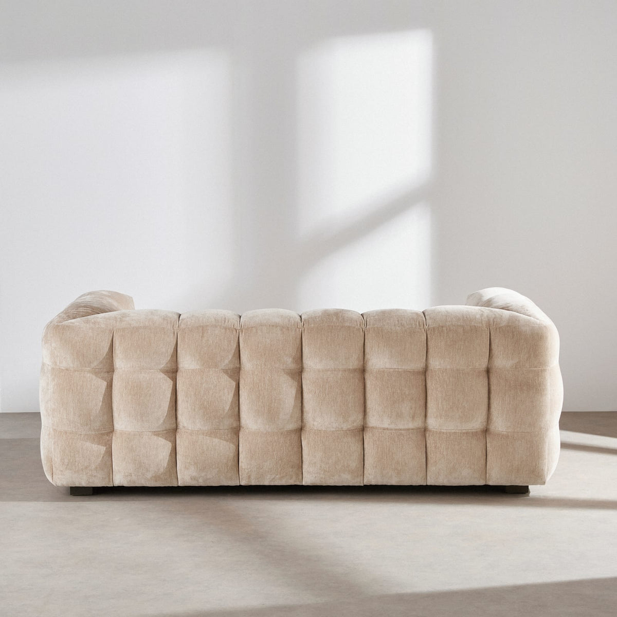 Canapé nuage 2 places velours beige latte - LILO