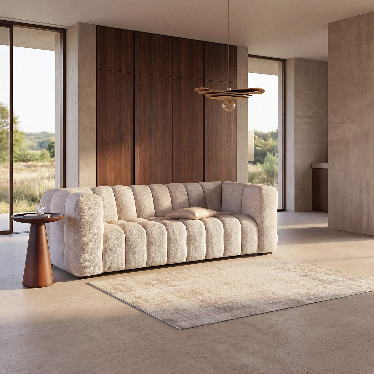 Canapé nuage 3/4 places beige sable - LILO