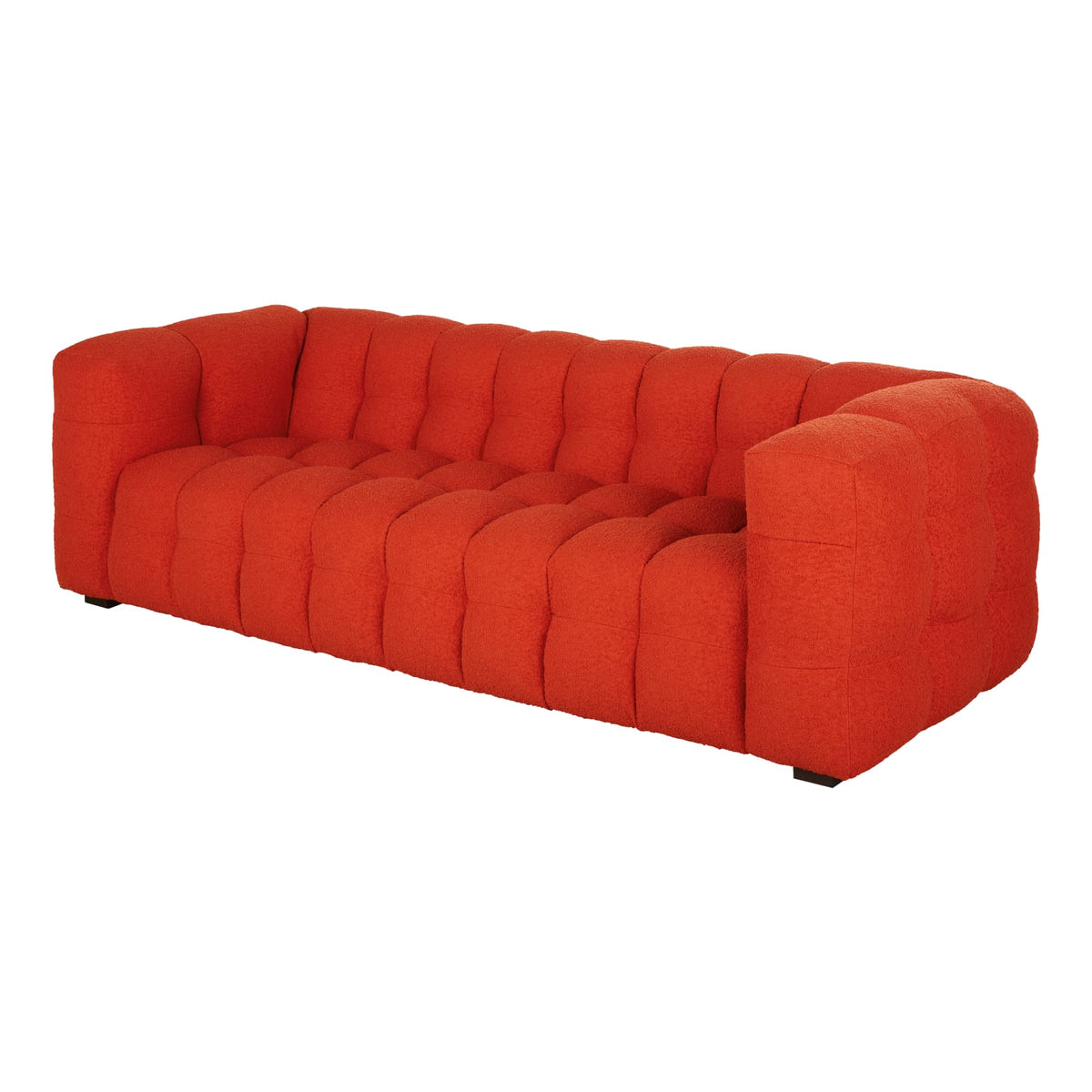 Canapé nuage 3/4 places en bouclette orange - LILO
