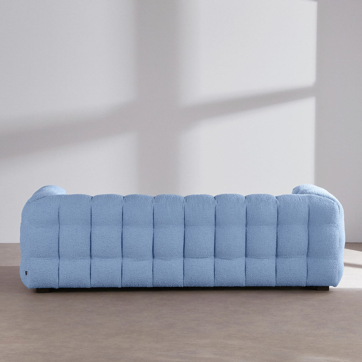 Canapé nuage 3/4 places en bouclette bleu azur - LILO