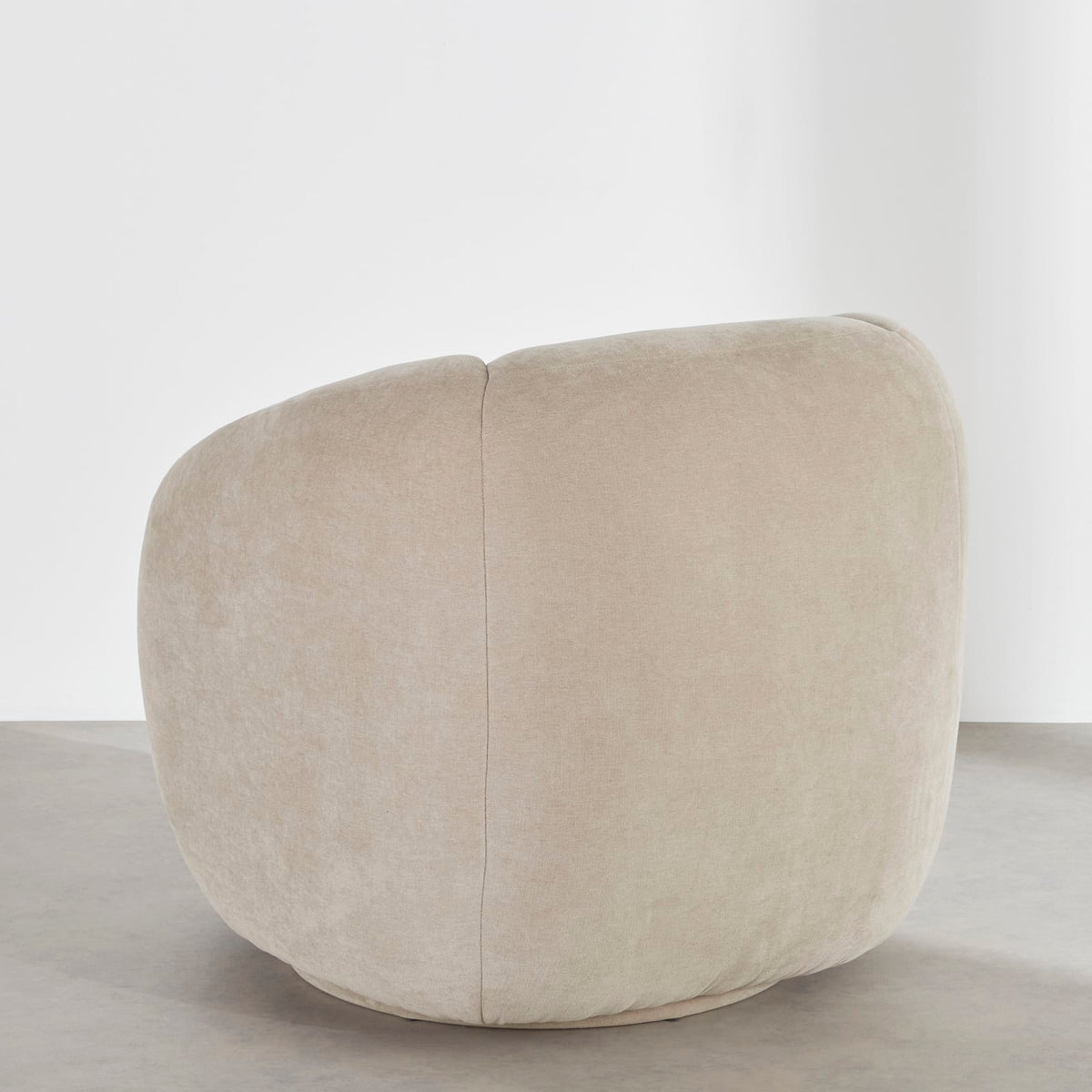 Fauteuil nuage pivotant velours beige - BUN