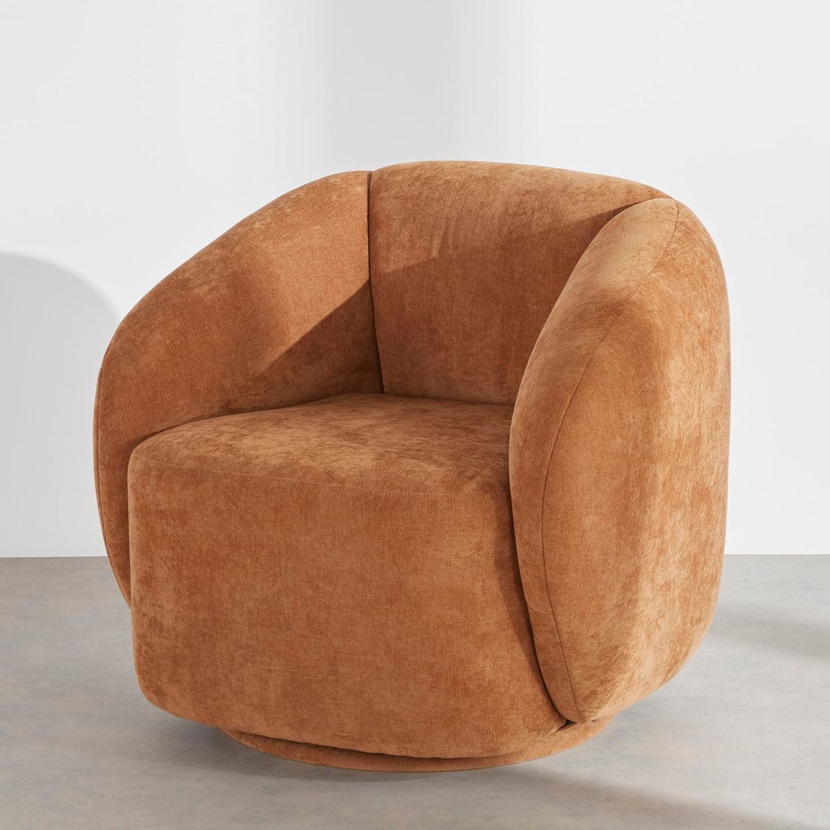 Fauteuil nuage pivotant velours cannelle - BUN