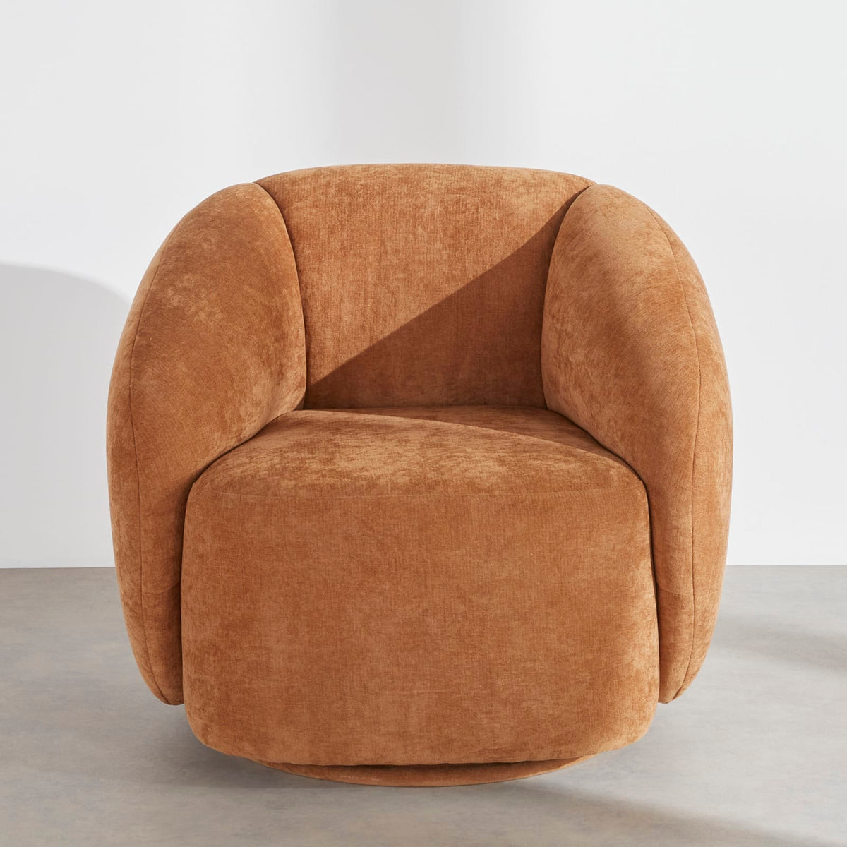 Fauteuil nuage pivotant velours cannelle - BUN