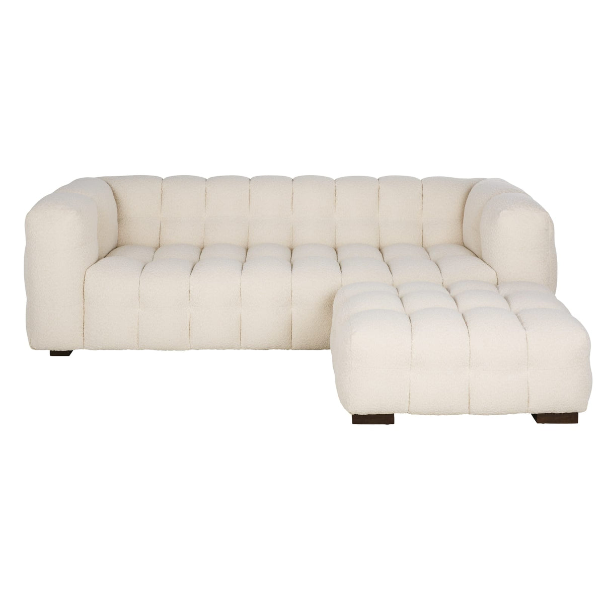 Pouf nuage bouclette écrue - LILO